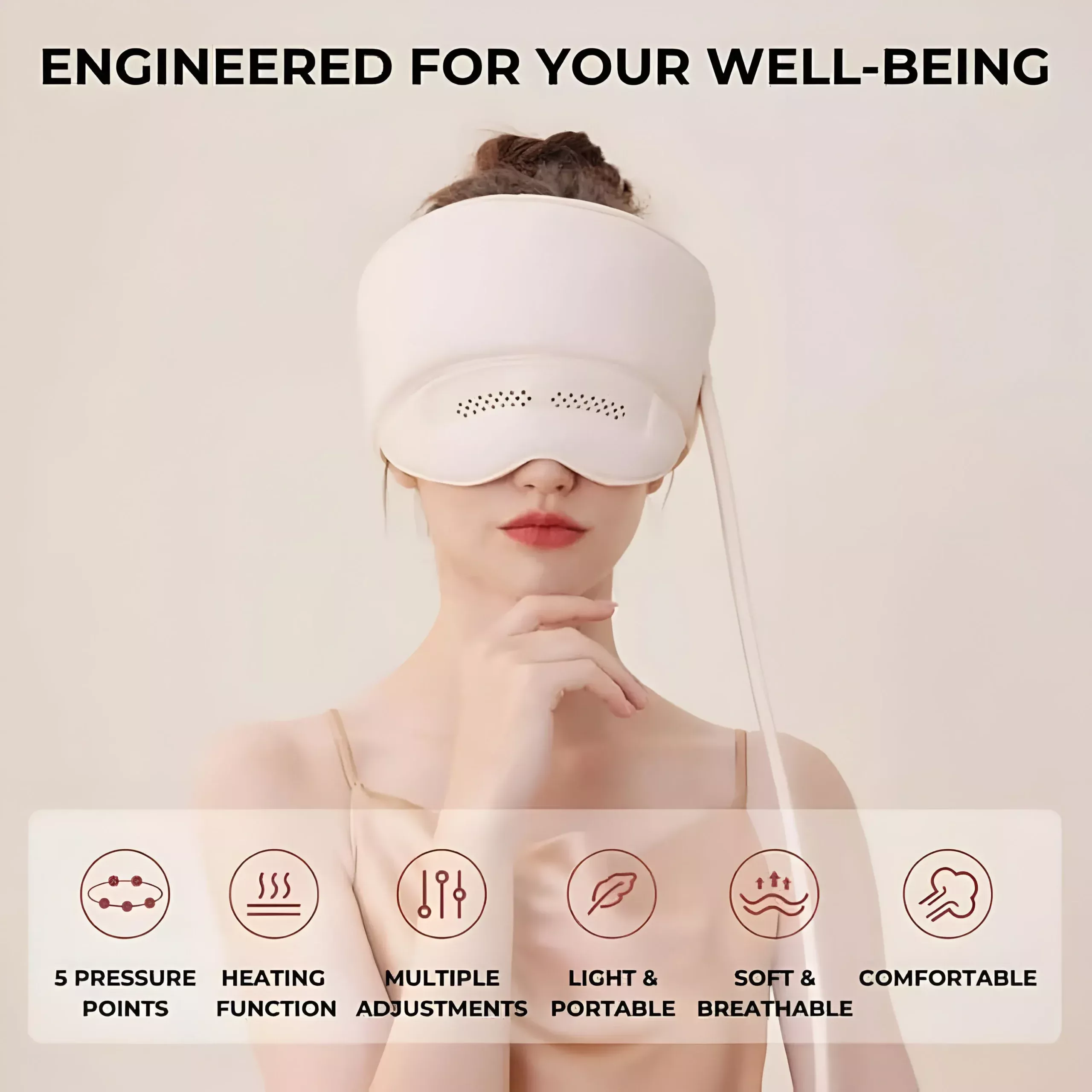 Fully Automatic Head & Eye Massager Helmet