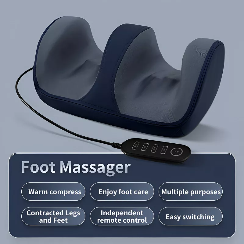 Electric Foot and Calf Massager with Remote Control and Heat Therapy