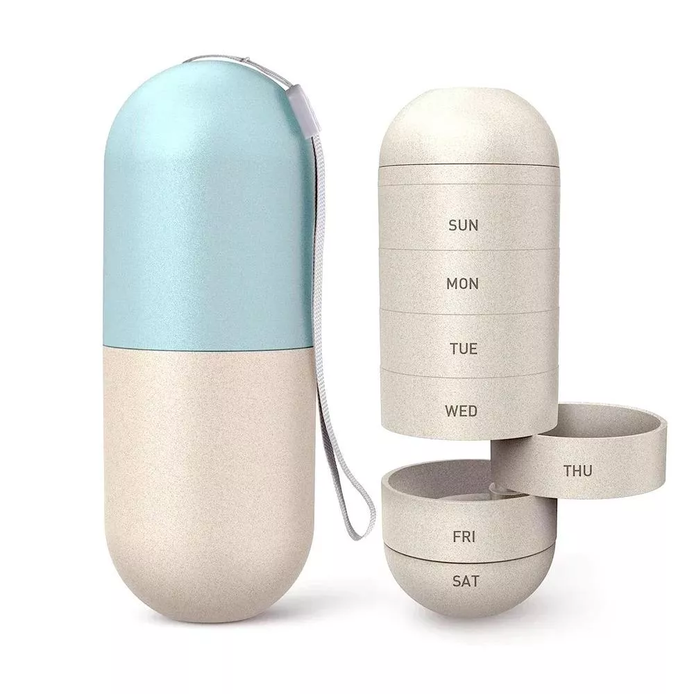 Large Waterproof 7-Day Pill Organizer