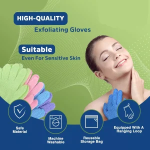 Reversible Exfoliating Shower Gloves