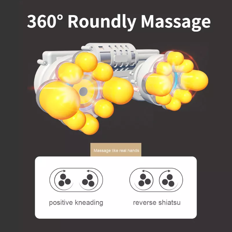 Heated Shiatsu Neck and Shoulder Massager with Infrared and 3D Kneading – view 3
