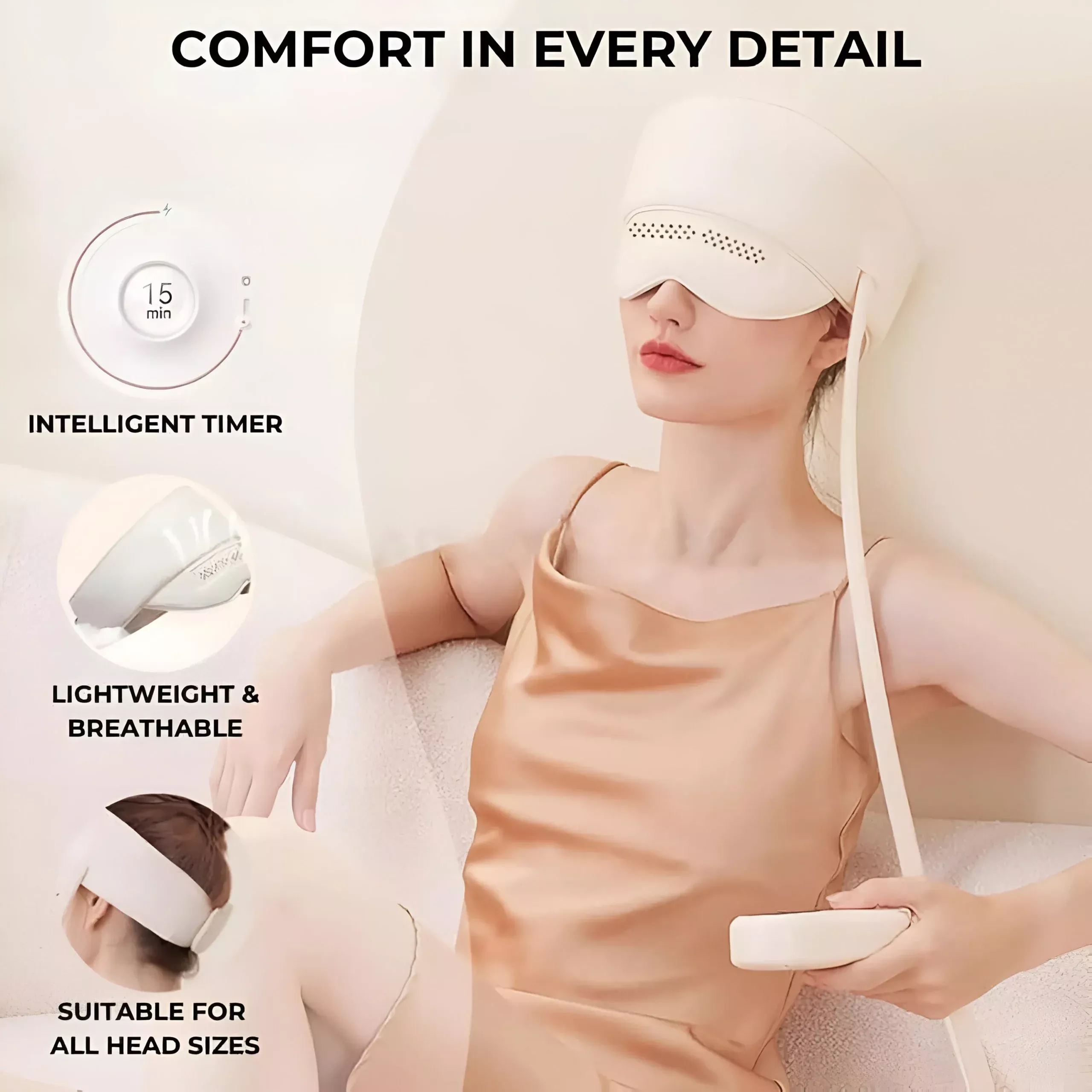 Fully Automatic Head & Eye Massager Helmet – view 3