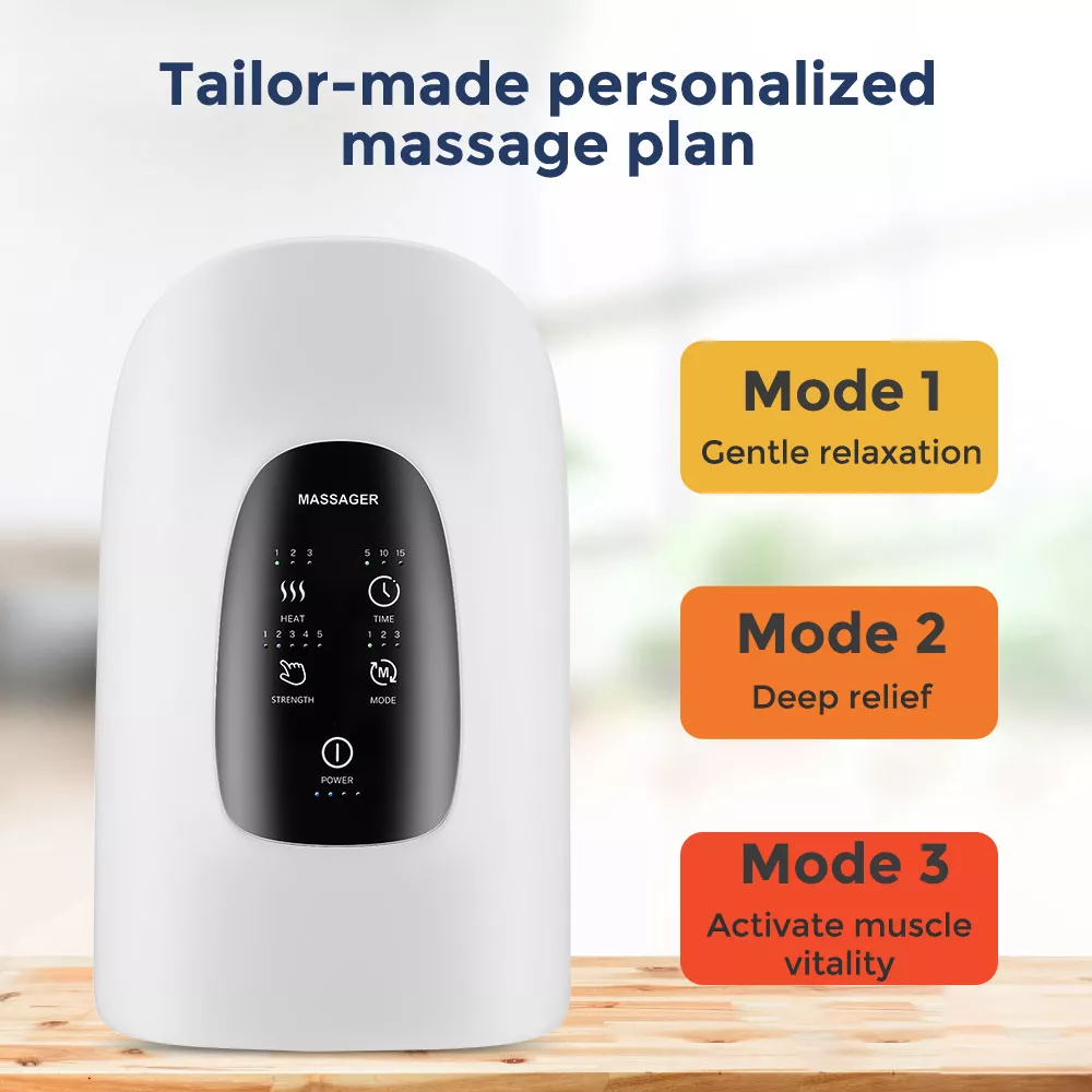 Electric Hand Massager with Air Compression & Heating for Hand Fatigue Relief
